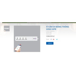Ổ CẮM DI ĐỘNG THÔNG MINH MPE (Mã SP: SPS1)