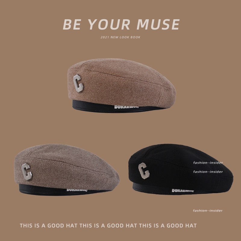 Mũ beret len phong cách thời trang nhật bản dành cho nữ
