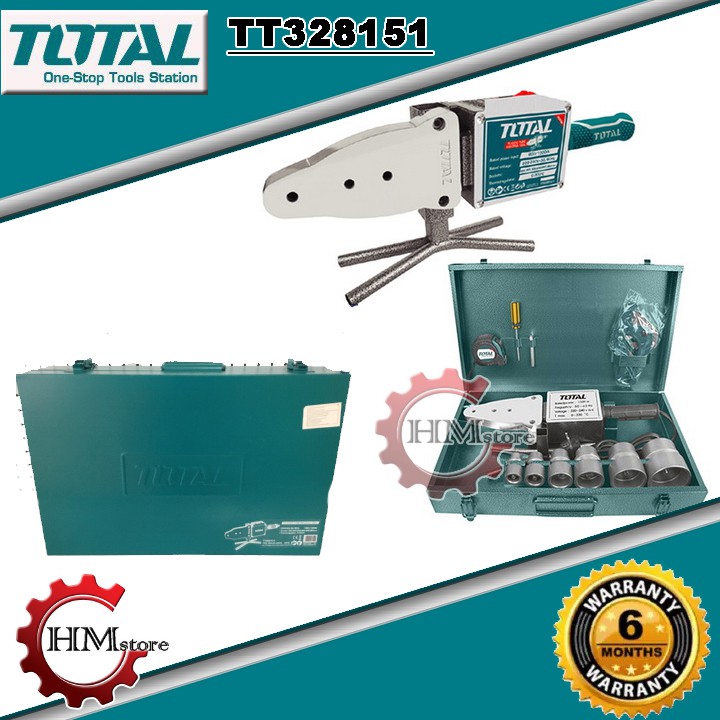 [TOTAL C/hãng] Máy hàn ống nhựa TOTAL TT328151 1500w - Máy hàn nhiệt 20 - 63mm bảo hành 6 tháng hãng