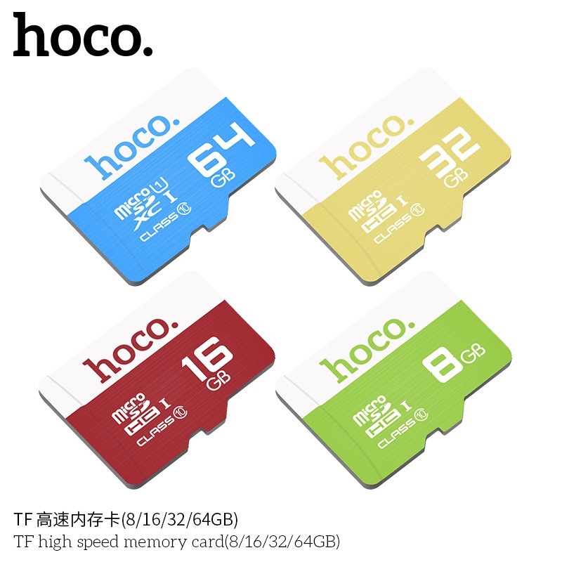 Thẻ nhớ microSDHC Hoco 8GB Class 10 75MB/s - Bảo hành 5 năm (Xanh lá)