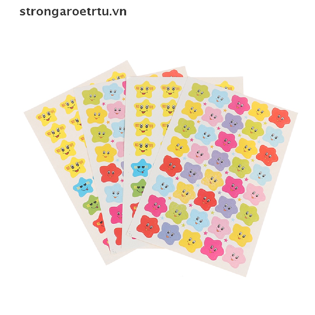 Set 400 Sticker Mặt Cười / Ngôi Sao Dễ Thương Dán Khen Thưởng Cho Bé
