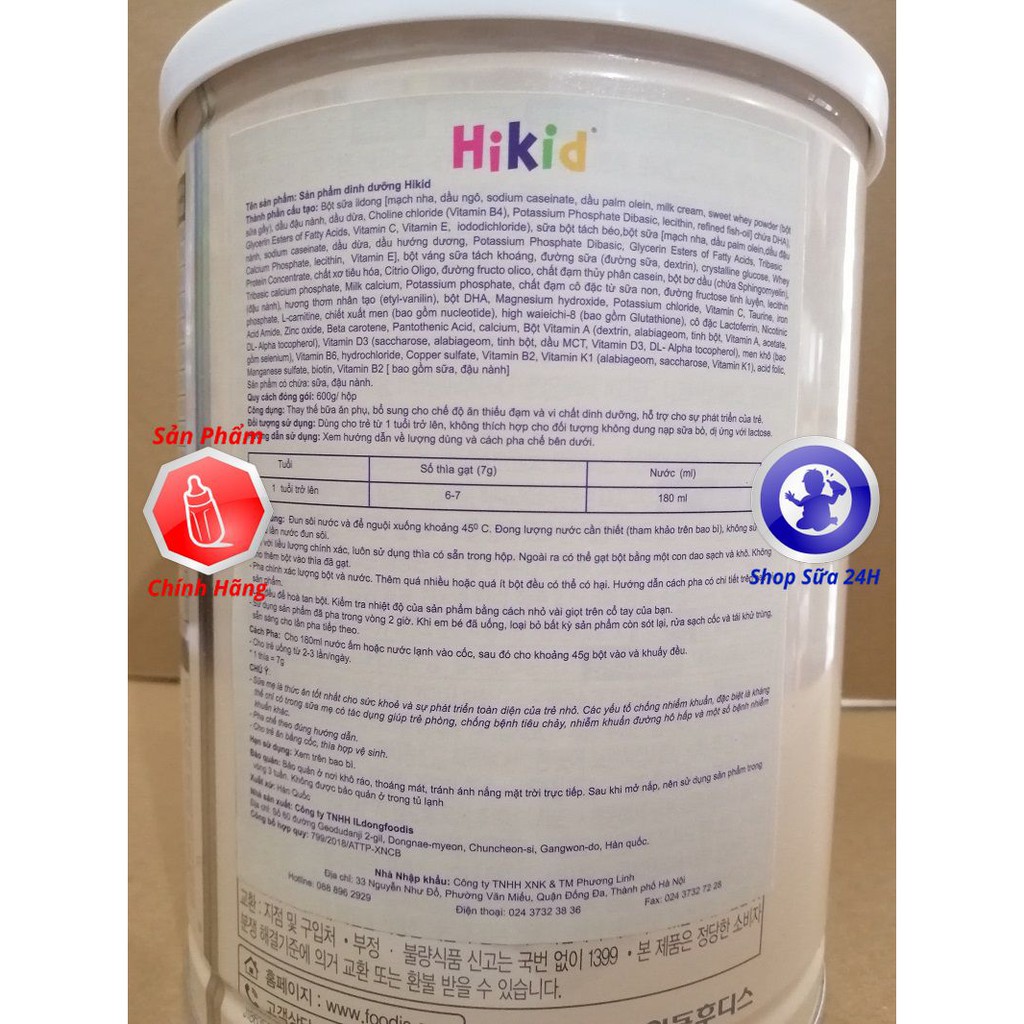 Sữa Hikid Vani - Hikid Socola - Hikid Tách Béo - Hikid Dê