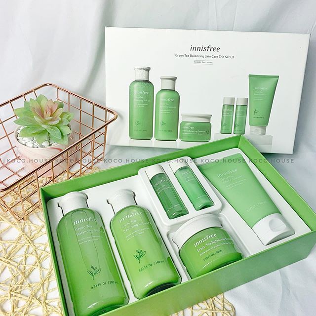 Set Dưỡng Da Trà Xanh Innisfree Green tea Balancing Trio Set EX