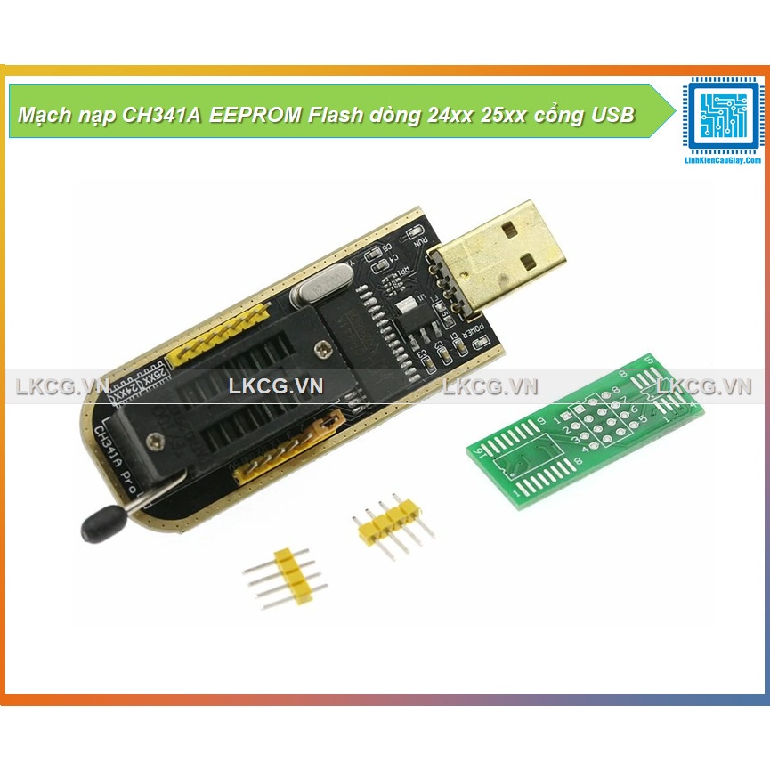 Mạch nạp CH341A EEPROM Flash dòng 24xx 25xx cổng USB