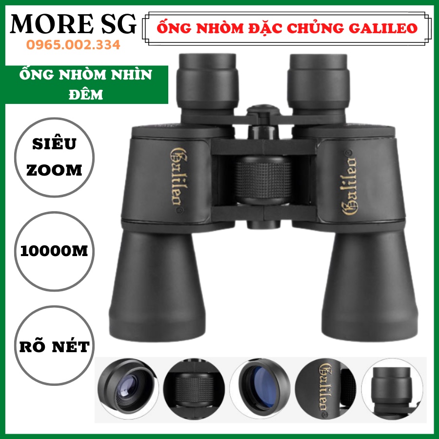 Ống Nhòm KAW Du Lịch 2 Mắt Siêu Xa Galileo 20x50 Góc Nhìn Rộng Chuyên Dụng Xuyên Đêm Dùng Cho Quân Đội