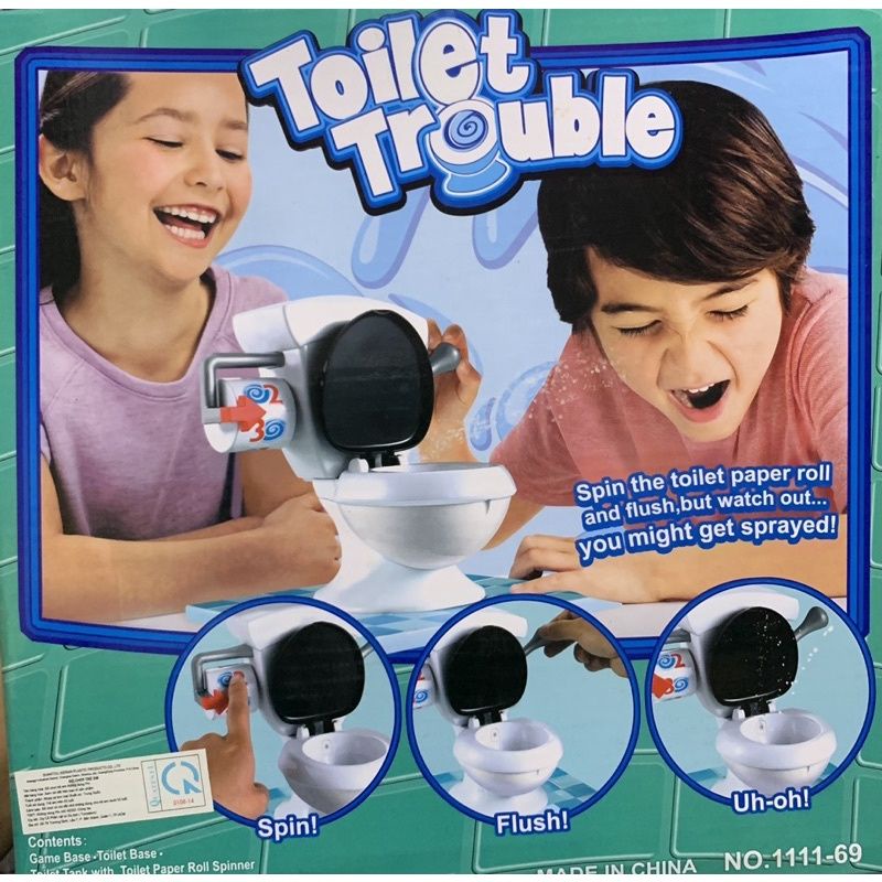 Đồ chơi bồn cầu rắc rối troll phun nước Toilet Truoble ngộ nghĩnh