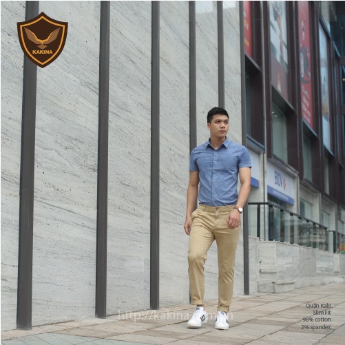 Quần Kaki KAKINA dành cho Nam (Màu Vàng nhạt)