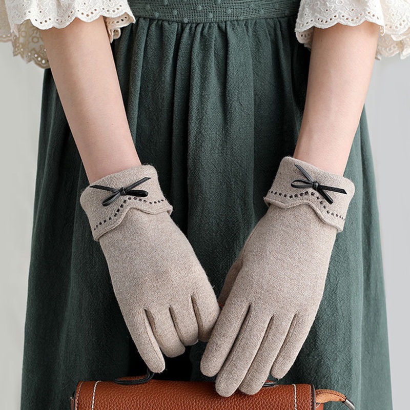 Găng Tay Lông Nhung Giữ Ấm Mùa Đông Có Thể Dùng Màn Hình Cảm Ứng Dễ Thương Dành Cho Nữ