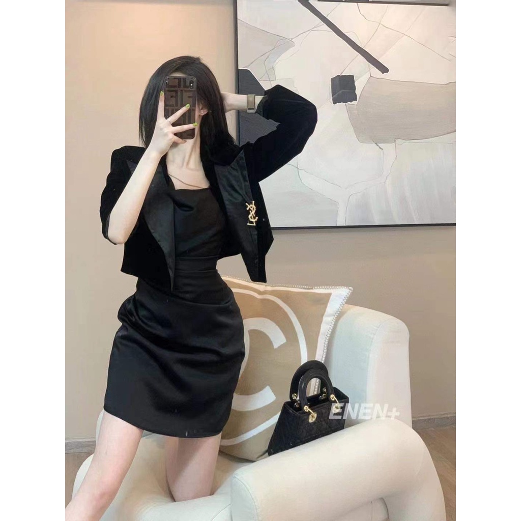 ÁO KHOÁC DÁNG VEST NGẮN, FULL TAG YSL- SIZE S, M 🤗👗💝💝