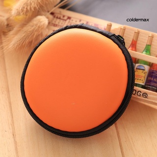 COLD ＊  Mini Portable Round Earphone Cable USB Data Cord Storage Bag Zipper Pouch Case