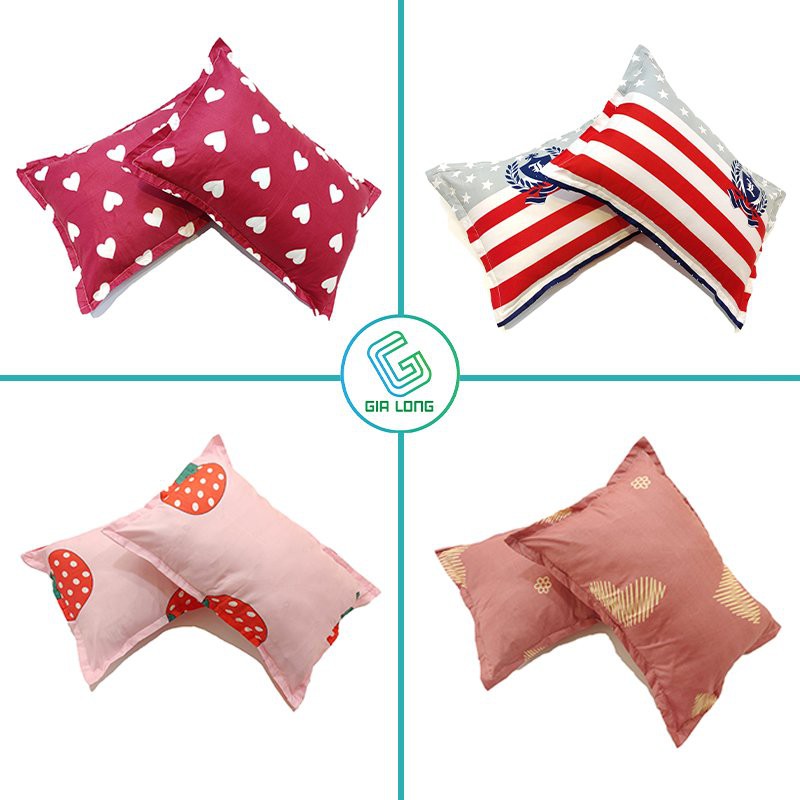 Vỏ gối nằm 💖45x65💖 vỏ gối, bao gối cotton poly đơn giản Gia Long Home | BigBuy360 - bigbuy360.vn