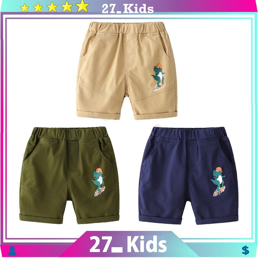 Quần short đùi bé trai 27kids chất kaki cotton mùa hè cho bé