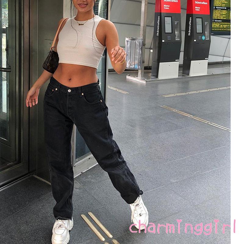 Áo Croptop Không Tay Màu Trơn Thời Trang Cho Bạn Nữ