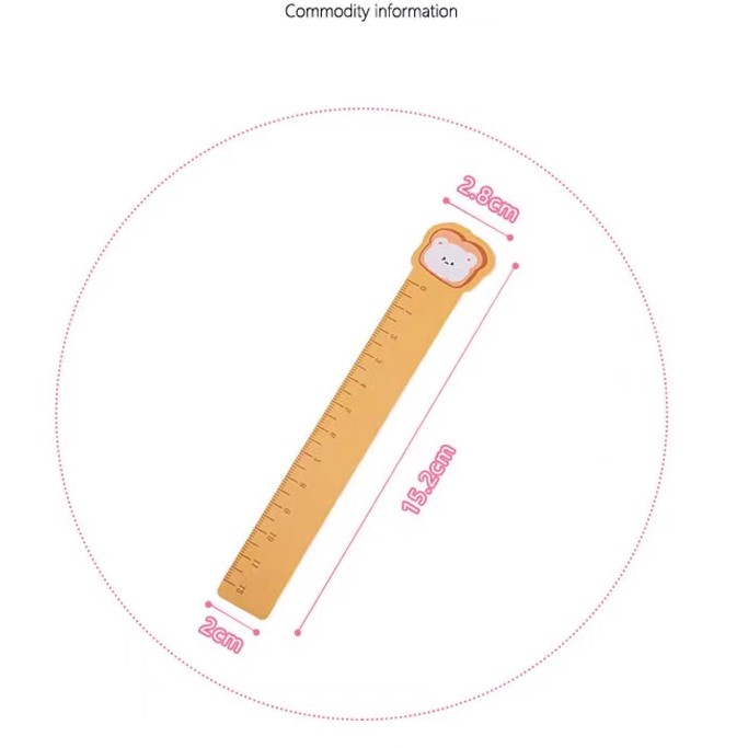 Thước Đo Họa Tiết Hoạt Hình Đơn Giản 12Cm
