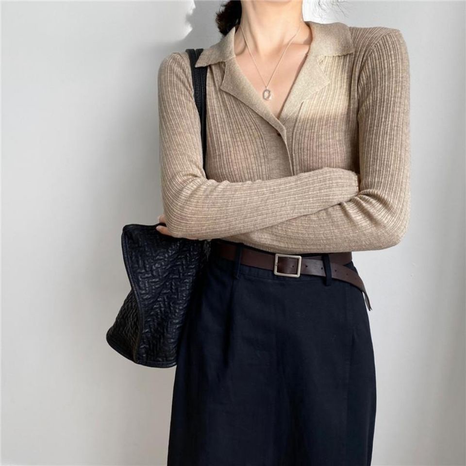 Bán Chạy!F &amp; X 2022 Áo Khoác Cardigan Dệt Kim Tay Dài Màu Trơn Phong Cách Hàn Quốc Dễ Phối Đồ Cho Nữ