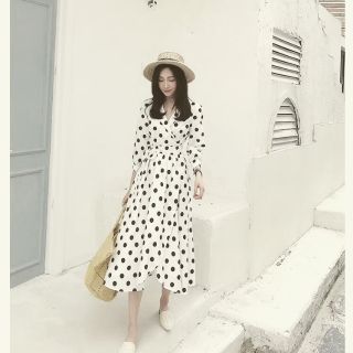 Váy maxi chấm bi qccc