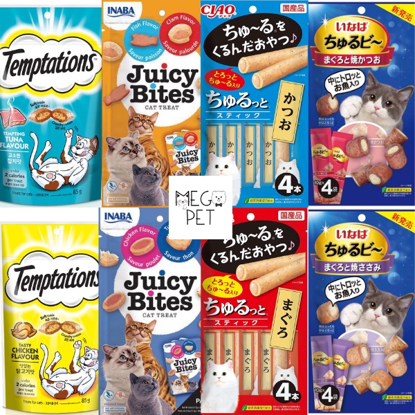 Bánh Thưởng Snack Cho Mèo Ciao Inaba Temptations CattyMan- CHỌN NHIỀU LOẠI