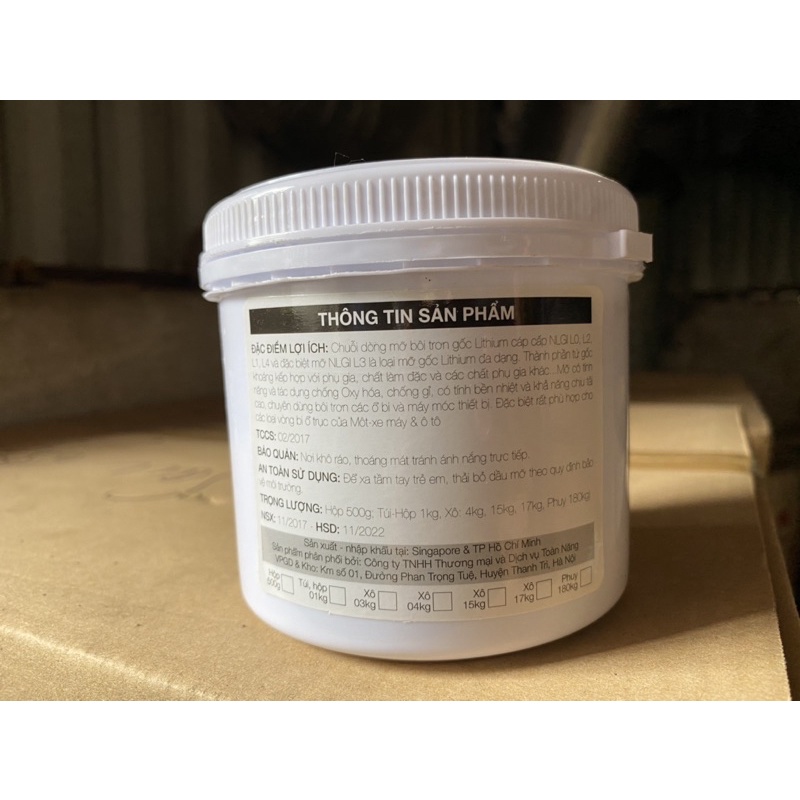 Mỡ chịu nhiệt đa năng Lithium