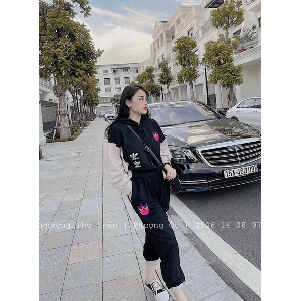 Set bộ thể thao mũ AD tay phối màu