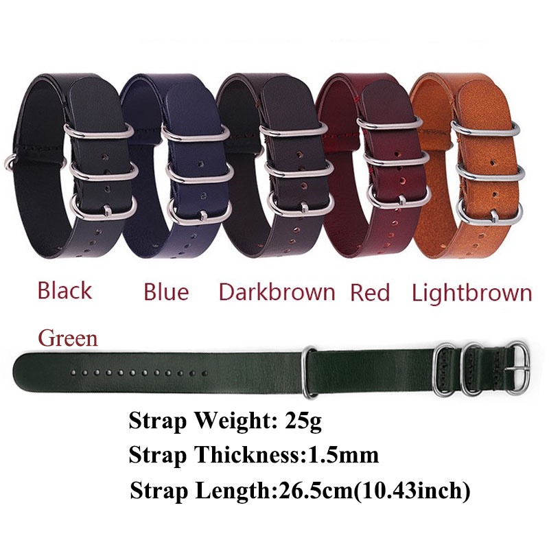 Dây Đeo Đồng Hồ Bằng Da Bò Cao Cấp 14/16/18/20/22/24mm