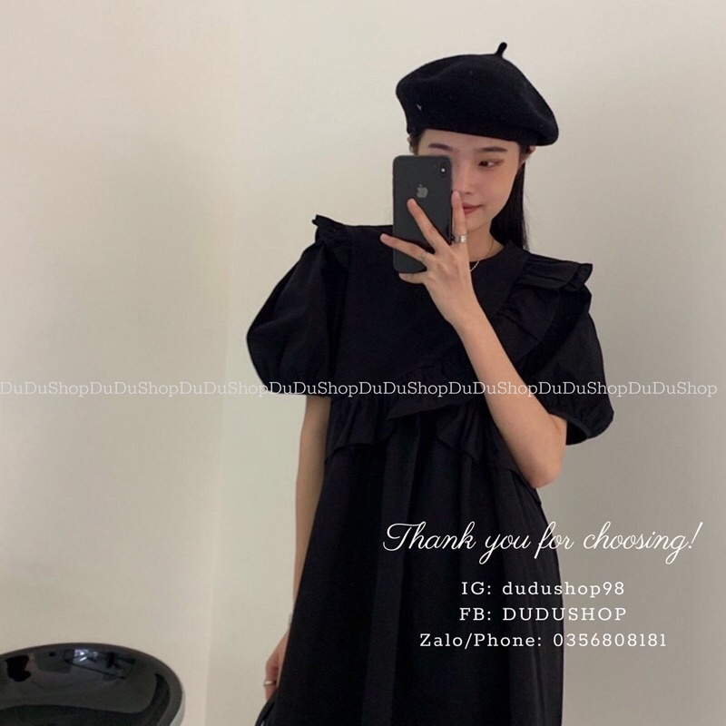 Váy thô babydoll viền bèo siêu xinh tông màu hot trend ảnh thật sàn