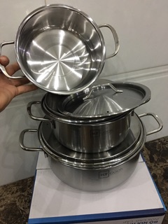 🧸 BỘ 3 NỒI INOX  HT . COOK 👍