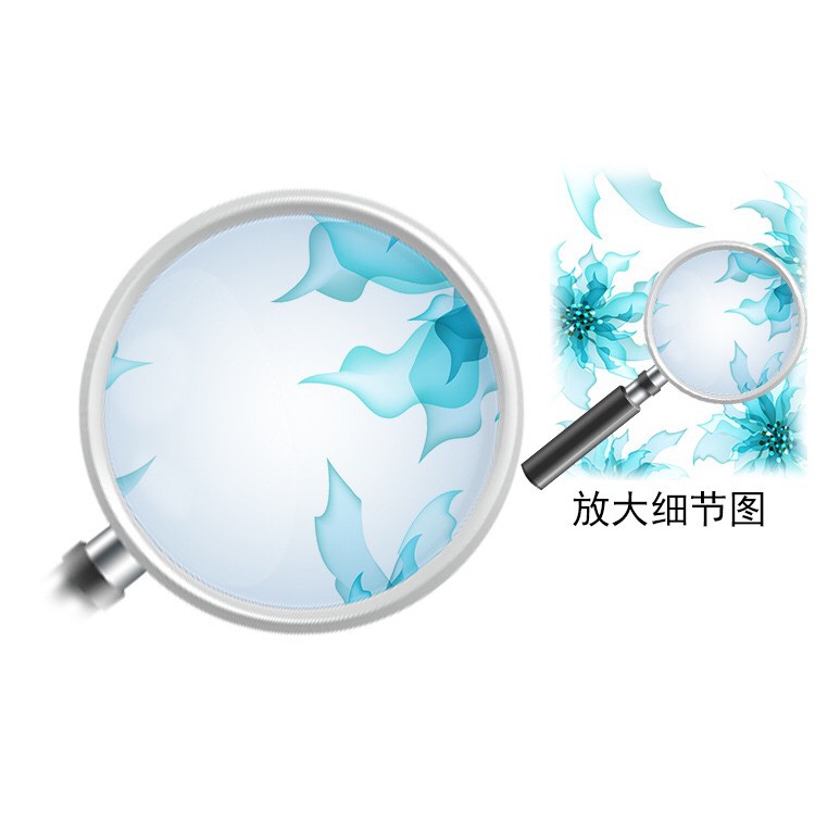 Decal dán kính cao cấp - Hoa thủy tinh xanh lớn ( 60x116 )