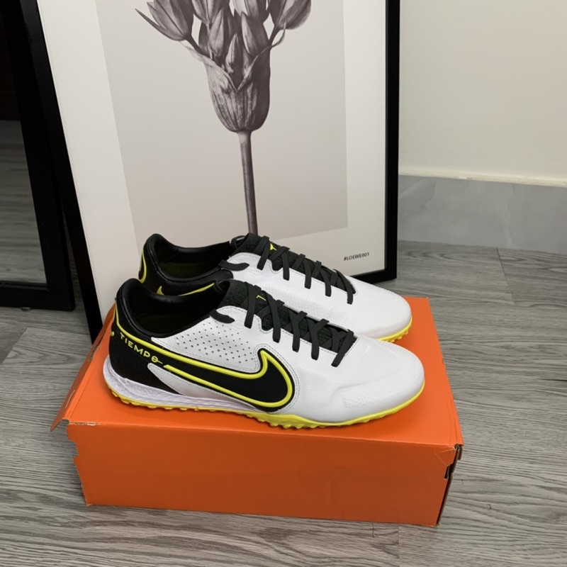 Giày bóng đá chính hãng Nike Tiempo Legend 9 Pro TF - DA1192-107 - Trắng đen