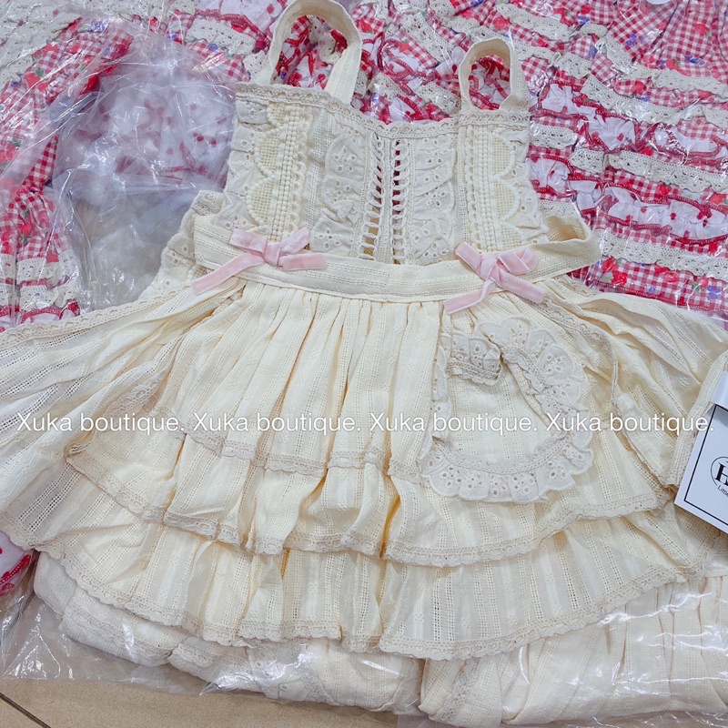 Váy Tạp Dề Bên Ngoài Cao Cấp Cực Xinh Mẫu Mới 2022 Thời Trang Lolita Mùa Hè Cho Bé Gái