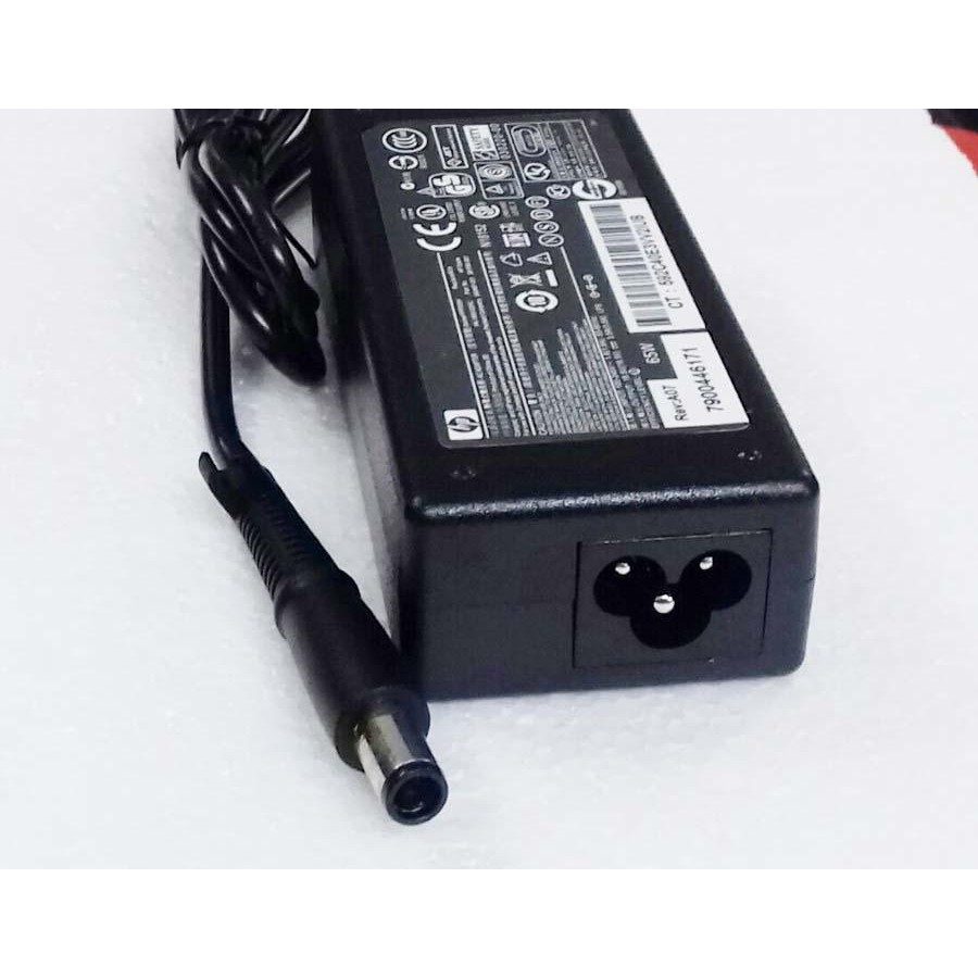 Sạc Laptop HP  18.5V – 3.5A (65W) Đầu vàng nhỏ &amp; HP Envy 19.5V  3.33A Đầu kim nhỏ BH 6 tháng 1 đổi 1