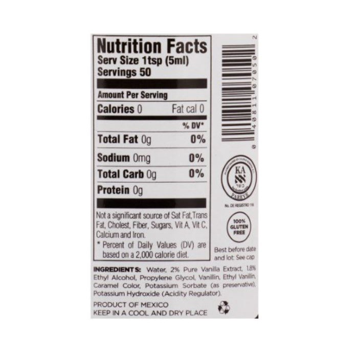 Chiết xuất vani Molina Vanilla extract 250ml