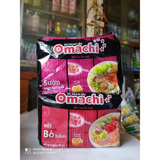 5 GÓI OMACHI XỐT BÒ HẦM , SƯỜN HẦM NGŨ QUẢ , TÔM CHUA CAY 80G