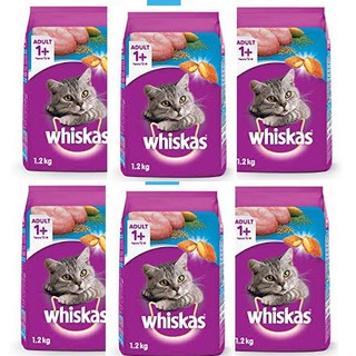 [Mã PET80K giảm 8% tối đa 80K đơn 350K] combo 6 gói thức ăn mèo whiskas vị cá biển gói 1.2kg