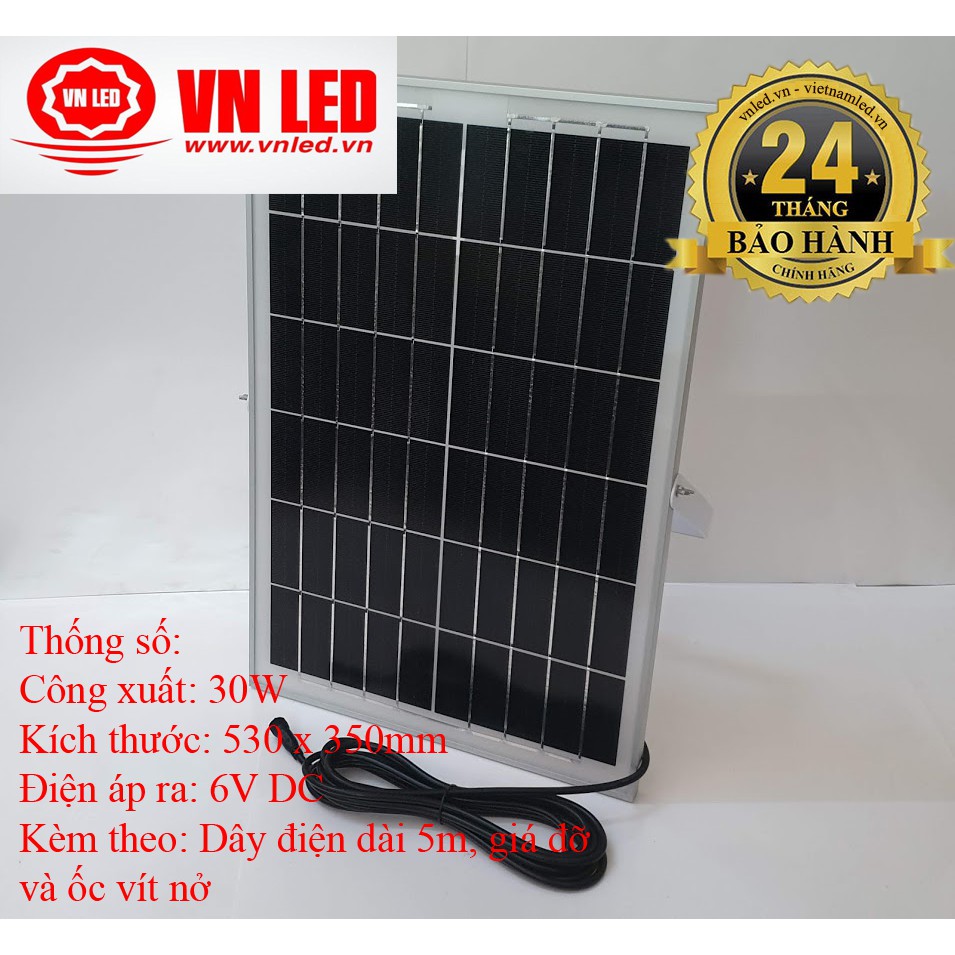 TẤM PIN NĂNG LƯỢNG MẶT TRỜI 30W 6V