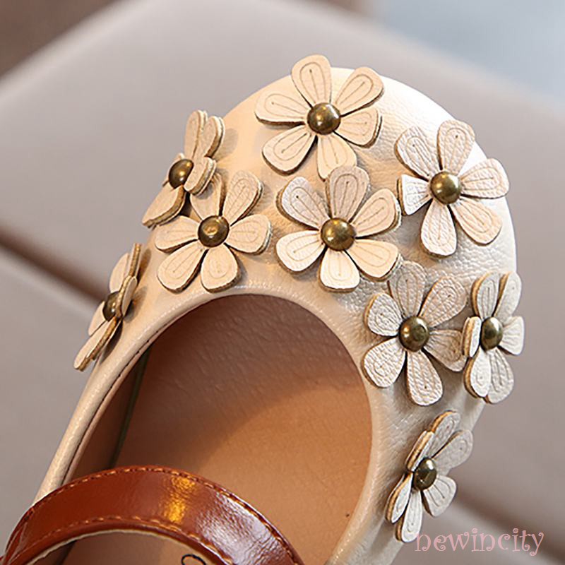 Giày Búp Bê Đính Hoa Xinh Xắn Cho Bé Gái