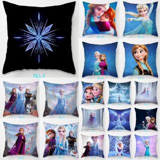 Vỏ gối vuông bằng polyester 18 inch in hình phim Frozen 2 cho sofa/ văn phòng/ xe hơi 