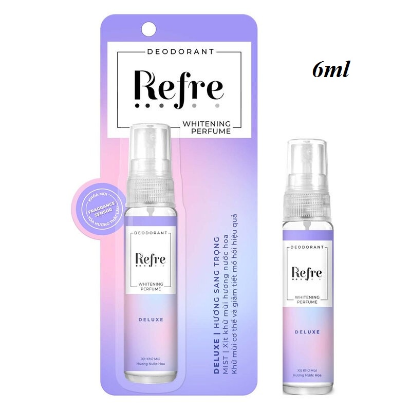 Xịt khử mùi Refre Natural hương trà xanh 6ml