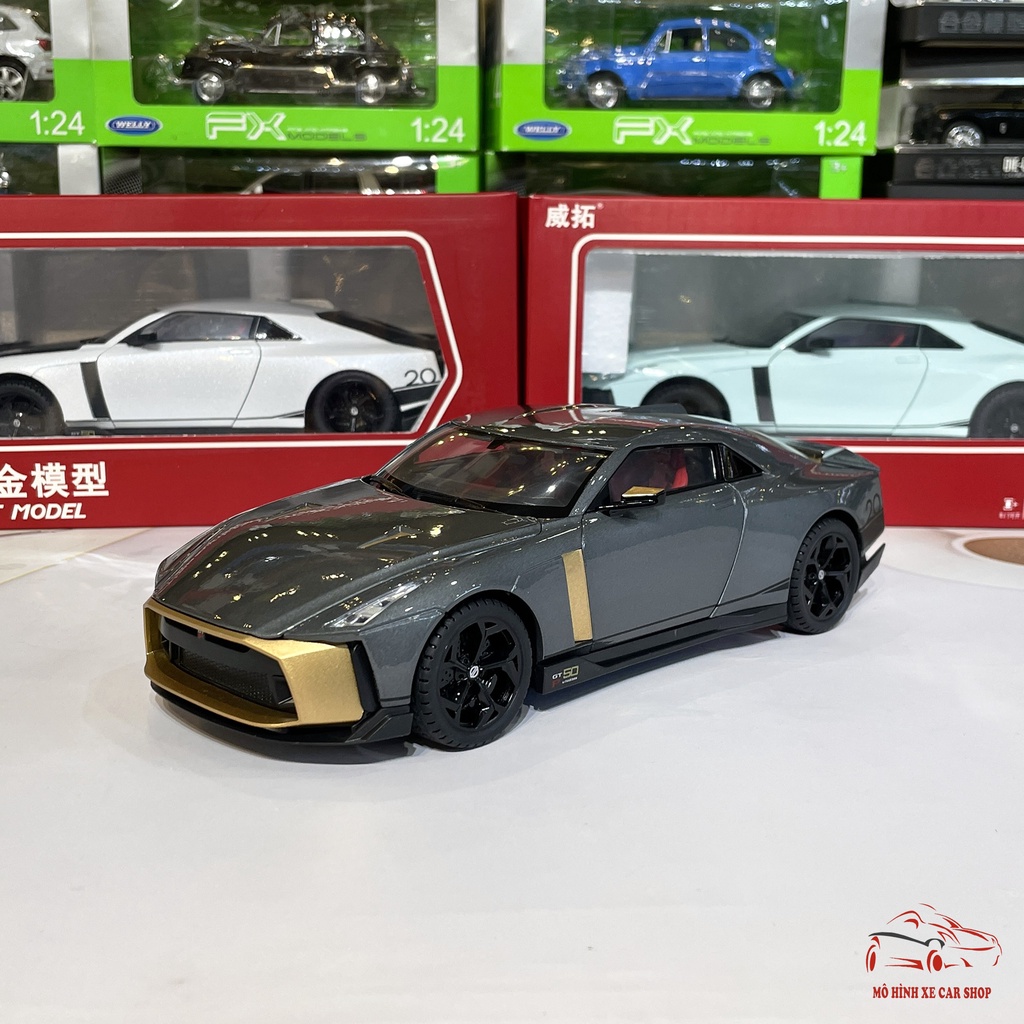 Mô hình xe ô tô hợp kim Nissan GTR 50 tỉ lệ 1:18 hãng Weituo Carshop 4 màu