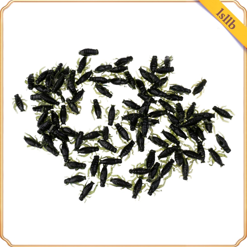 100pcs Lightweight Soft Fishing Lures Cricket Insect Baits Insect Bait Artificial Lures Soft and Vivid