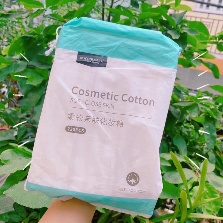 BÔNG TẨY TRANG MAYCREATE COSMETIC COTTON SOFT CLOSE SKIN 230 MIẾNG CHÍNH HÃNG - 9696