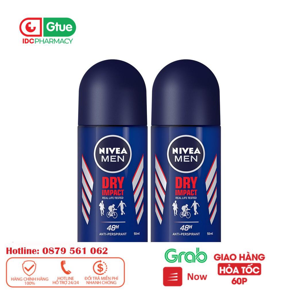 [CHÍNH HÃNG] [IDC]LĂN KHỬ MÙI NIVEA MEN DRY IMPACT KHÔ THOÁNG[IDC]