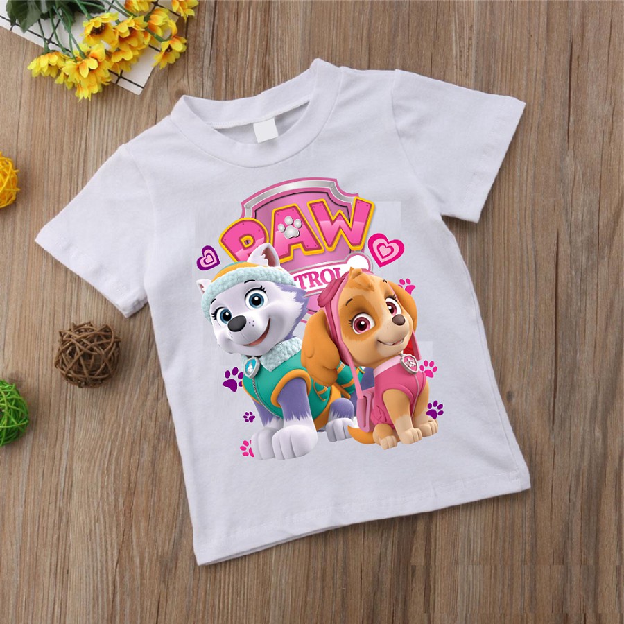 Áo Thun Đội Chó Cứu Hộ Paw Patrol Cho Bé Trai Bé Gái