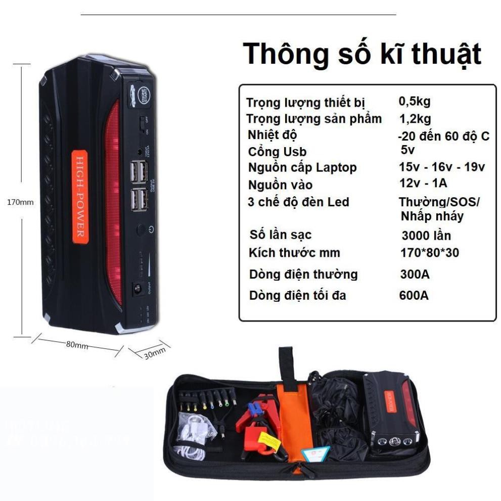 Bộ Pin dự phòng kiêm kích nổ ô tô đa năng High Power TM18B 68800mAh ver 2020