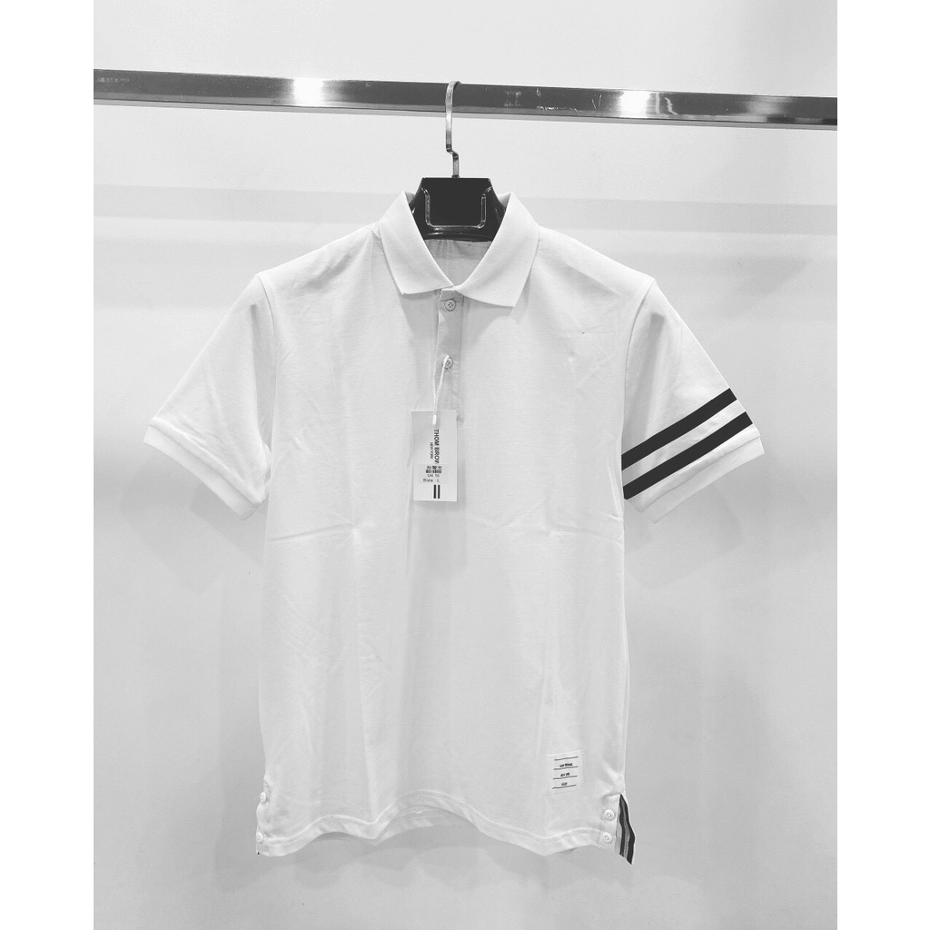 ÁO thun polo nam thombrowne kẻ viền cổ bẻ thoáng mát chất cotton co dãn