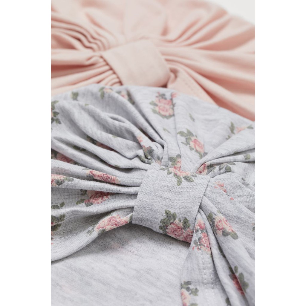 Set 2 mũ turban hoa hồng HM H&M _hàng chính hãng authentic