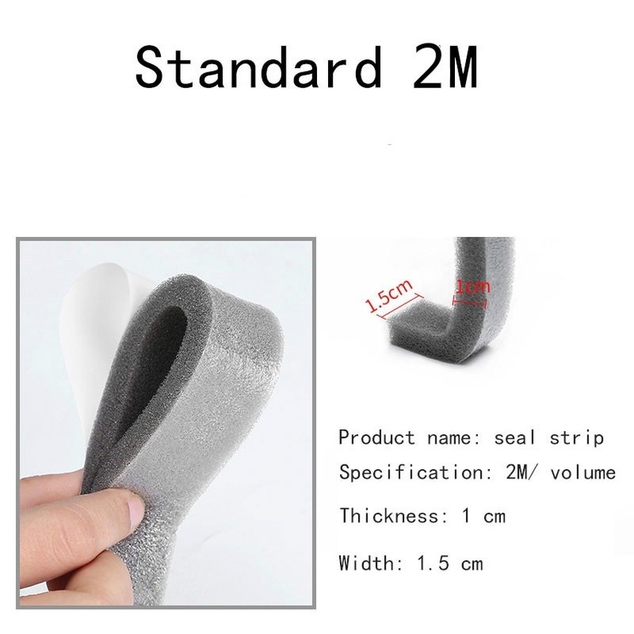 Cuộn Băng Keo Xốp PU 2M Cách Âm Chống Va Chạm Chịu Thời Tiết Bảo Vệ Đồ Nội Thất Cửa Sổ / Đồ Nội Thất