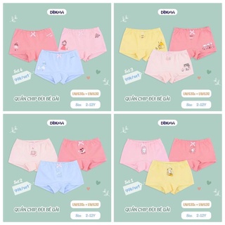 Set 3 quần đùi chip bé gái dokma