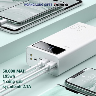 Pin Sạc Dự Phòng 30000/40000/50000 mah Remax 4 Cổng Sạc Usb - Tích Hợp Led - Đèn Pin (BH 6 tháng)