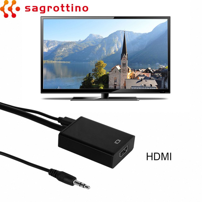 Cáp Chuyển Đổi Vga Sang Hdmi 1080p Hd + Audio Tv Av Hdtv Video