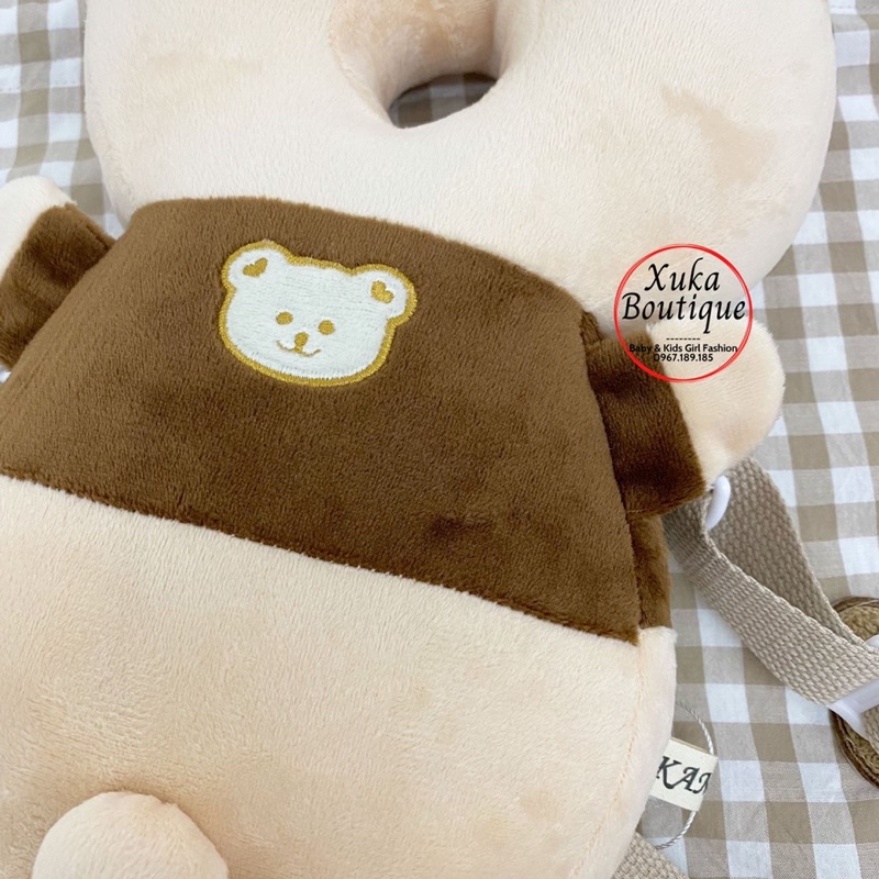 Gối Bảo Vệ Đầu Chống Ngã Cao Cấp Bằng Nhung Siêu Mềm và Bông PP 100% Cho Bé Tập Đi